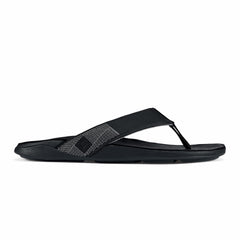 Tuahine Men's Waterproof Leather Beach Sandals - Black