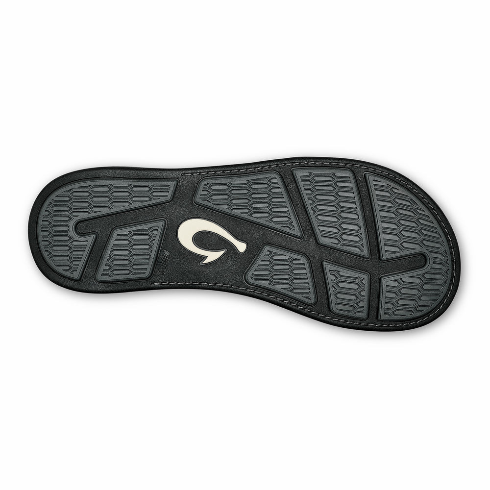 Tuahine Men's Waterproof Leather Beach Sandals - Black