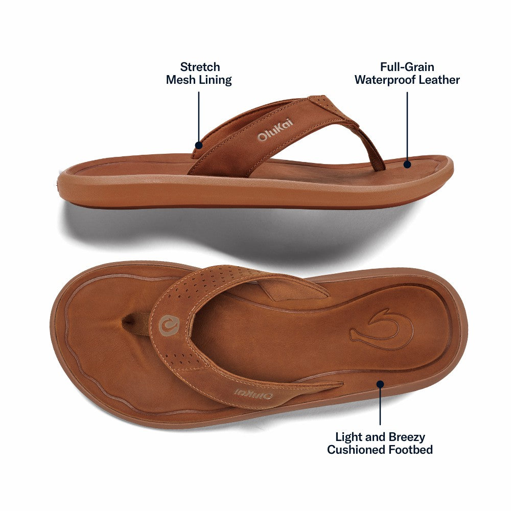 Pili Waterproof Leather Sandals - Fox