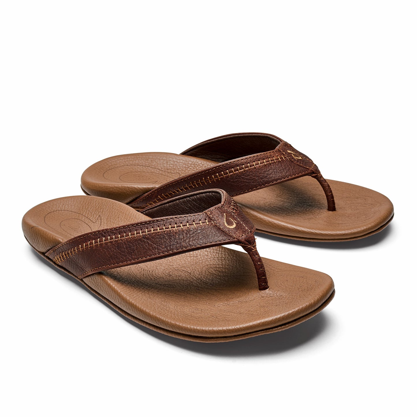 Hiapo -Dark Java / Toffee Leather Beach Sandals