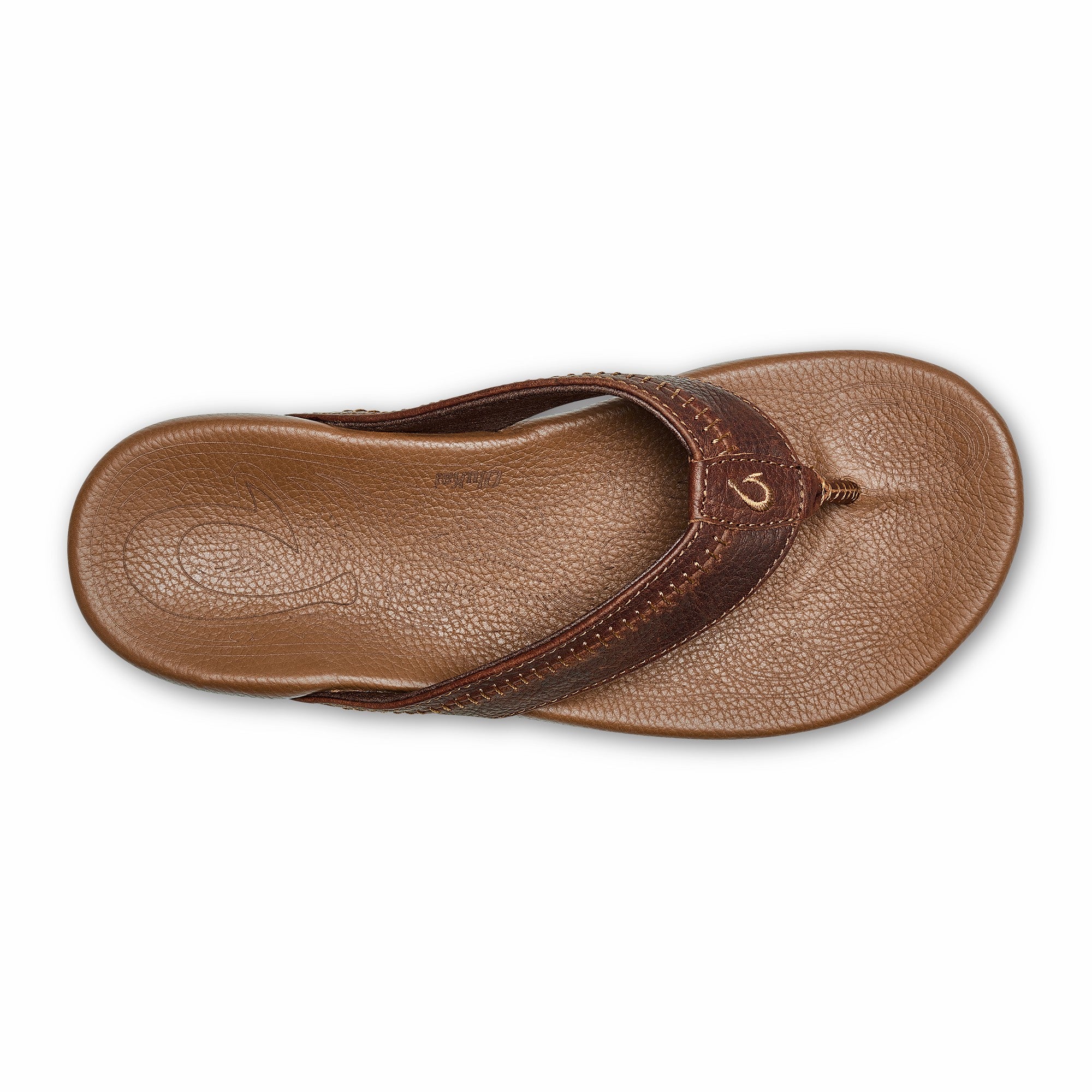 Hiapo -Dark Java / Toffee Leather Beach Sandals