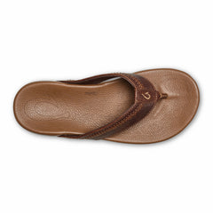Hiapo -Dark Java / Toffee Leather Beach Sandals
