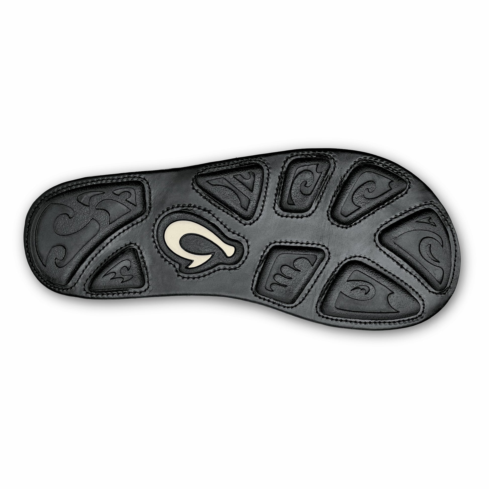 OluKai Mea Ola - Black | Men's Leather Beach Sandals