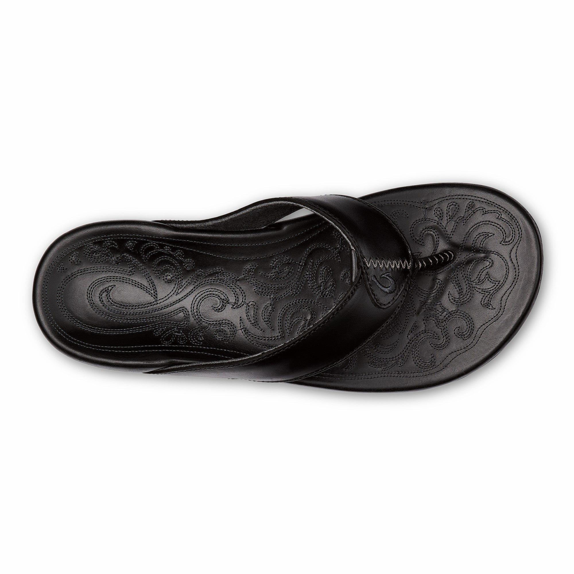 Mekila Men's Full-Grain Leather Beach Sandals - Black