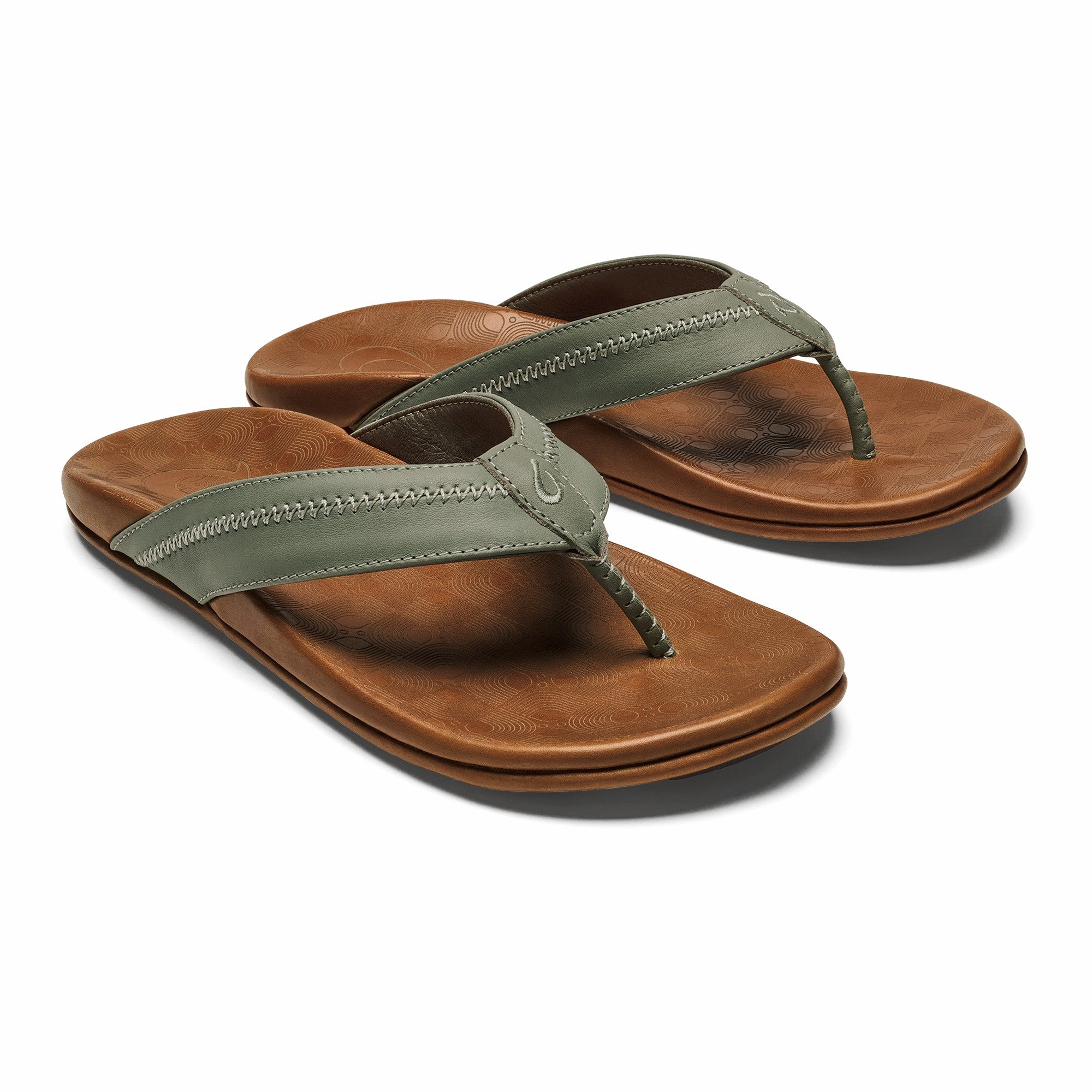 Hiapo - Odyssey Grey / Sahara Leather Beach Sandals