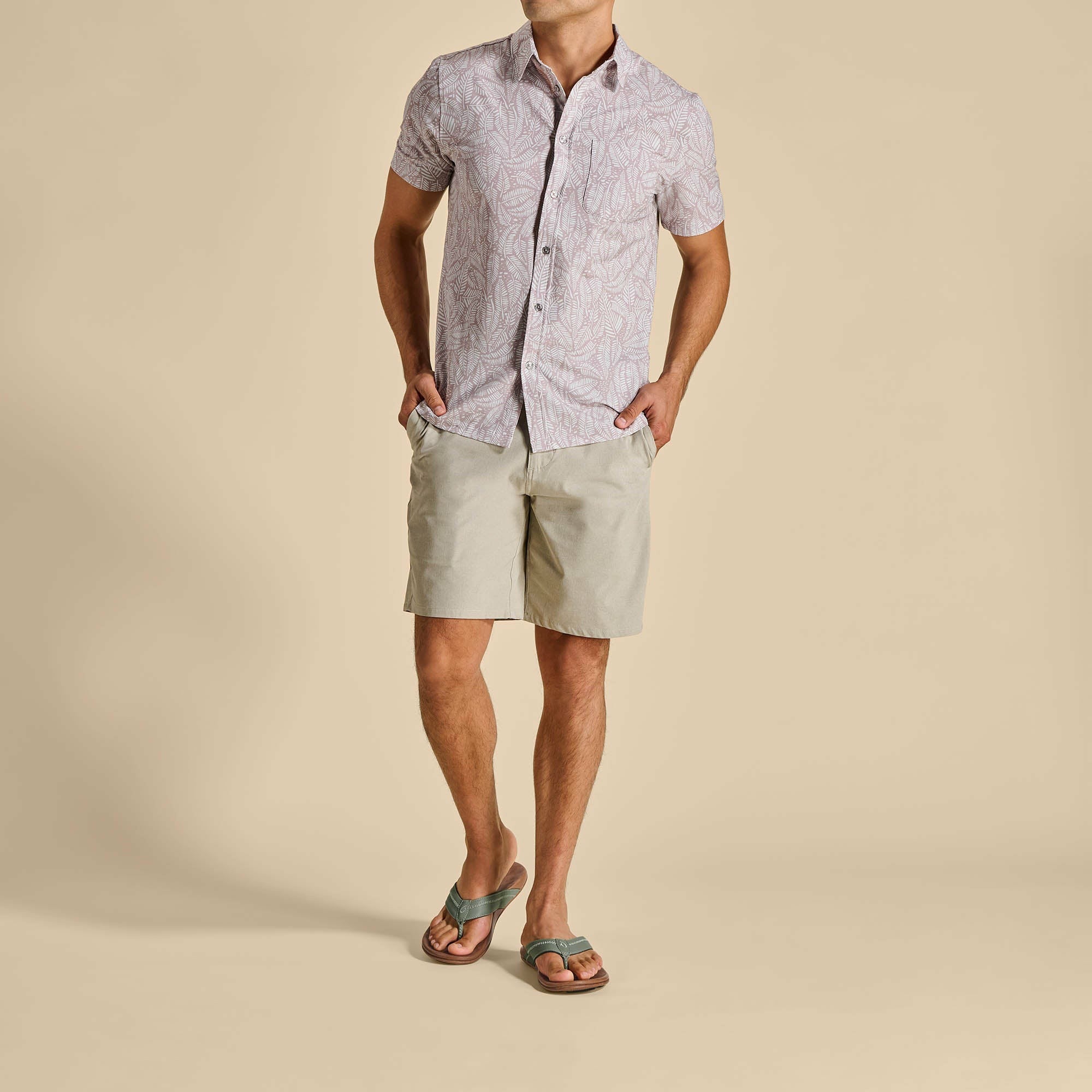 Hiapo - Odyssey Grey / Sahara Leather Beach Sandals
