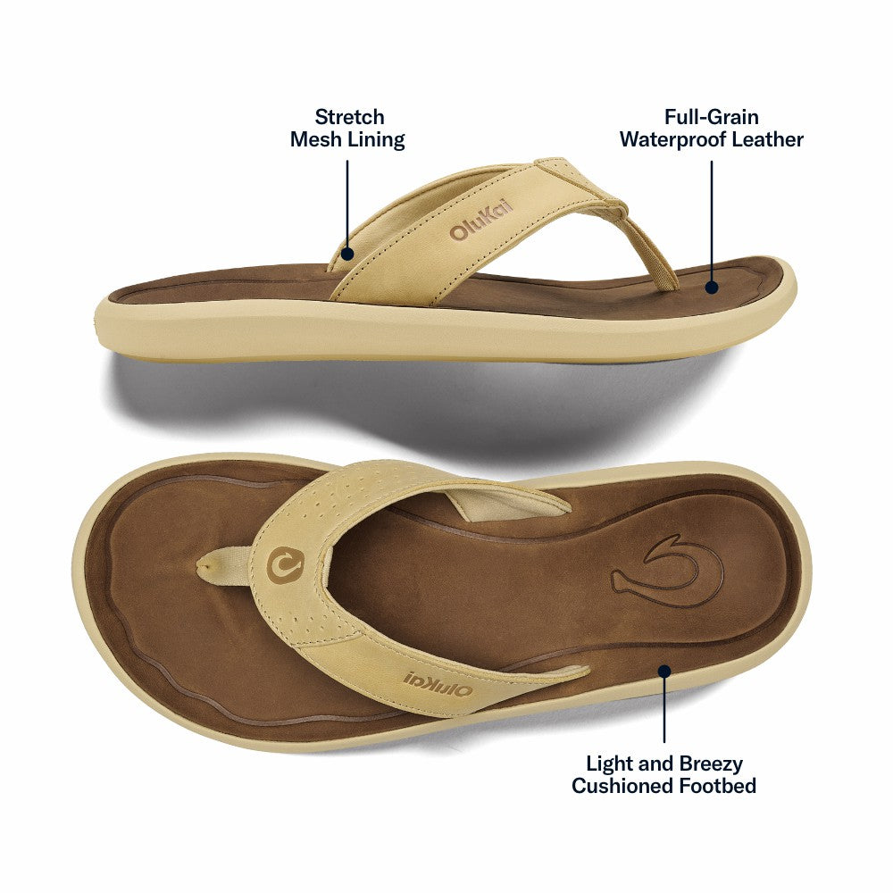 Pili Waterproof Leather Sandals - Toasted Coconut / Tan