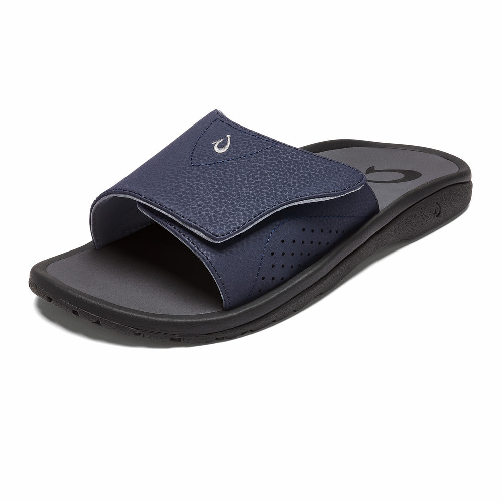 OluKai Nalu Slide - Trench Blue / Charcoal | Men's Sandals