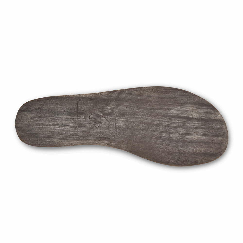 Moloā Men's Leather Slippers - Toffee / Dark Wood