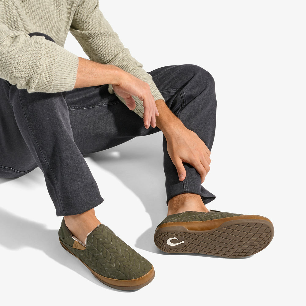 Hanohano Waxed Canvas Slippers - Husk
