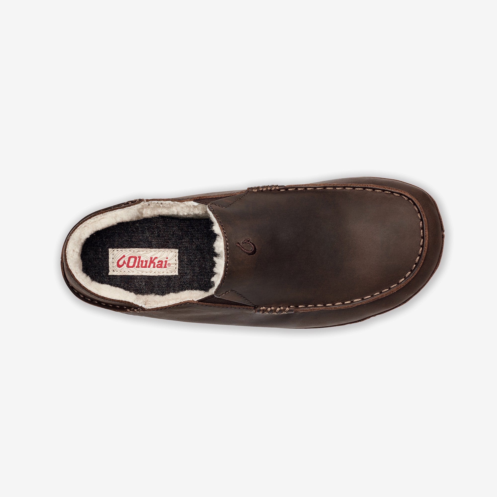 Moloā Men's Nubuck Leather Slippers - Dark Wood