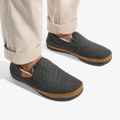 Hanohano Waxed Canvas Slippers - Dark Shadow