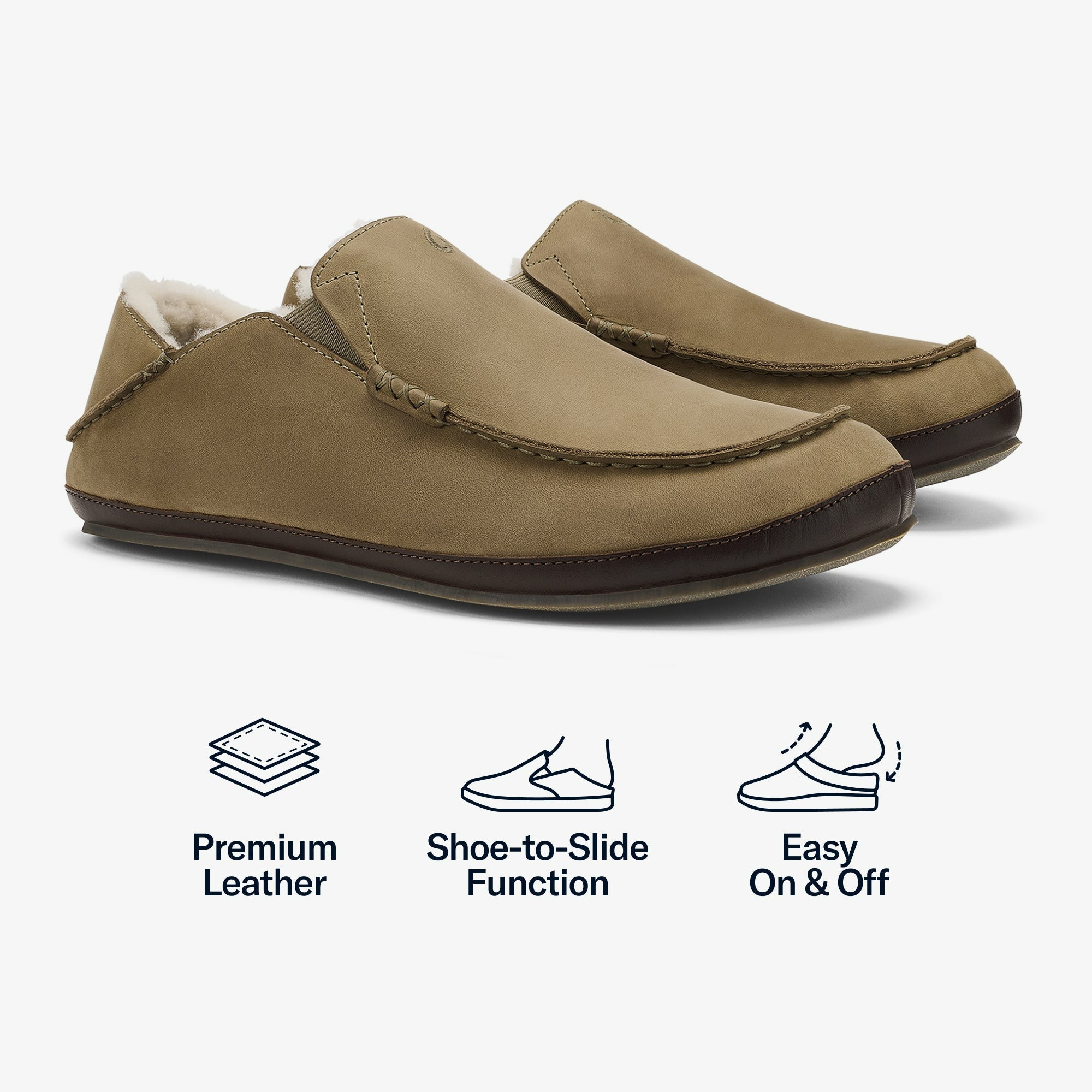 Moloā Slipper - Clay / Dk Java