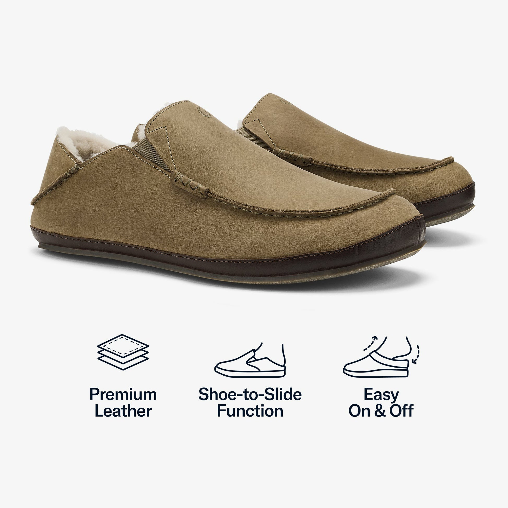 Moloā Slipper - Clay / Dk Java