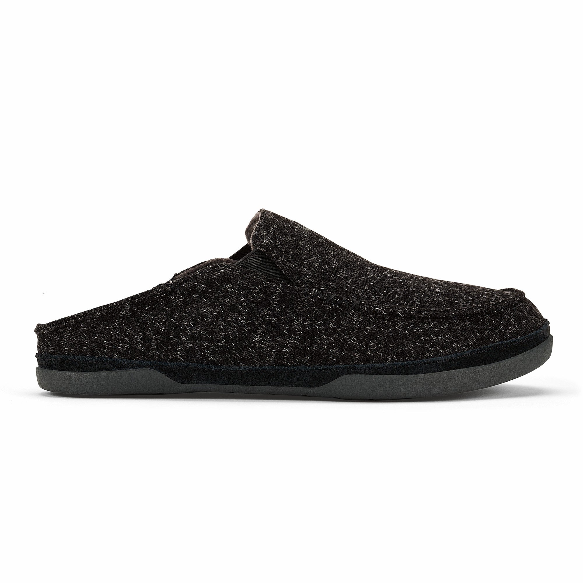 Moloā Hulu Wool Slippers - Black