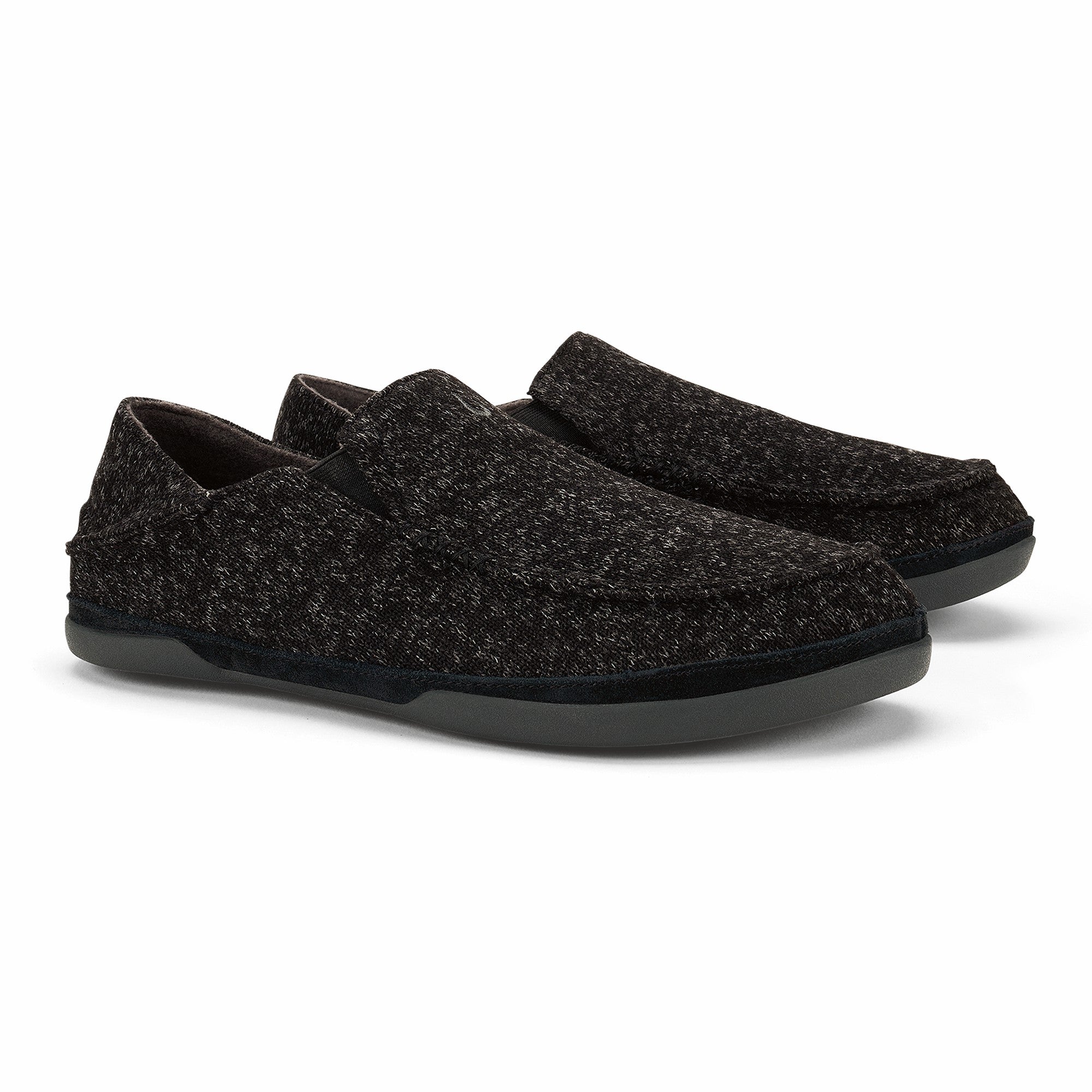 Moloā Hulu Wool Slippers - Black