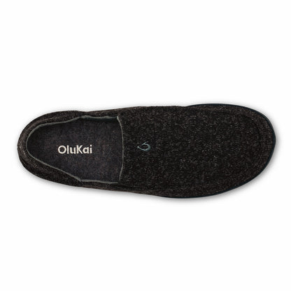 Moloā Hulu Wool Slippers - Black