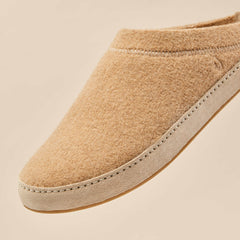 Hāmani Hulu Wool Mule Slippers - Oatmeal