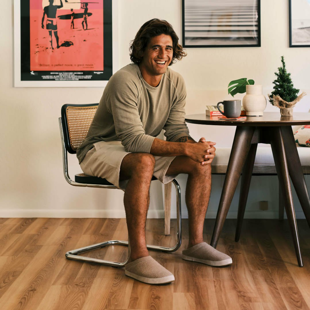 Hāmani Hulu Wool Mule Slippers - Oatmeal