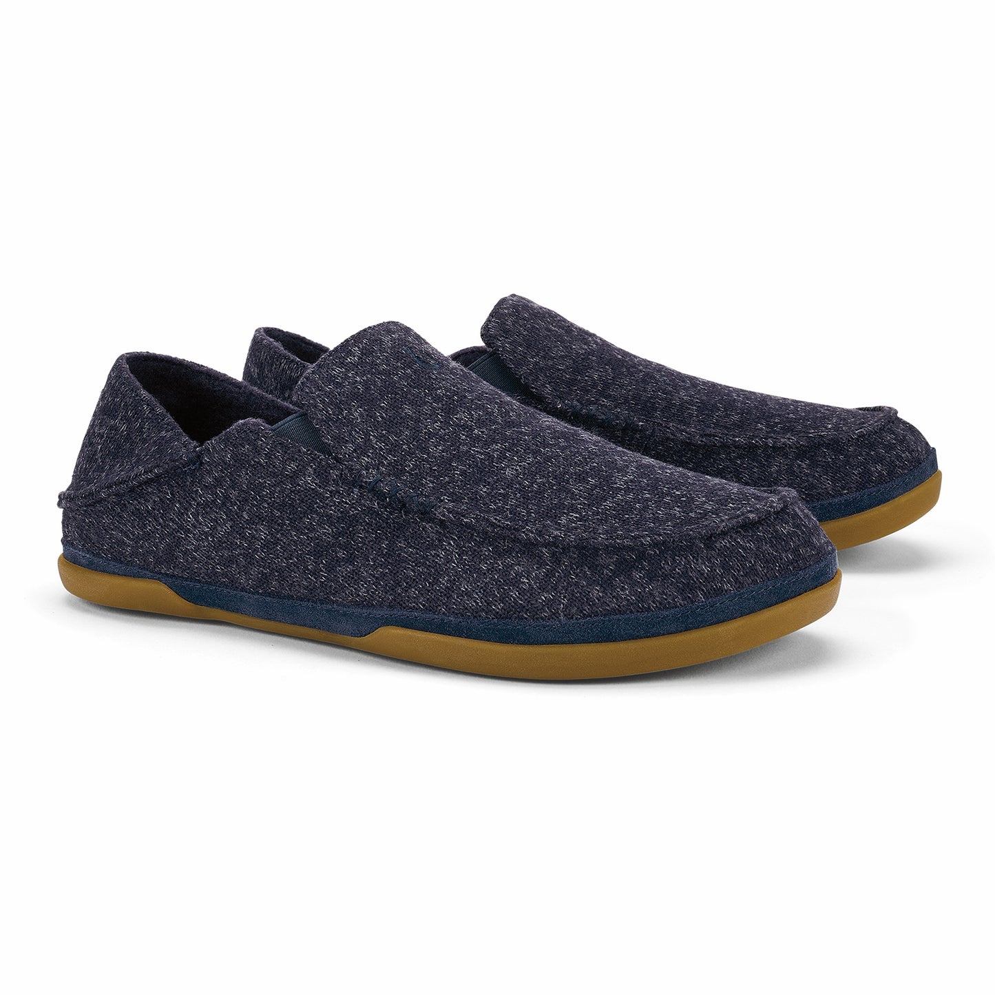 Moloā Hulu Wool Slippers - Trench Blue