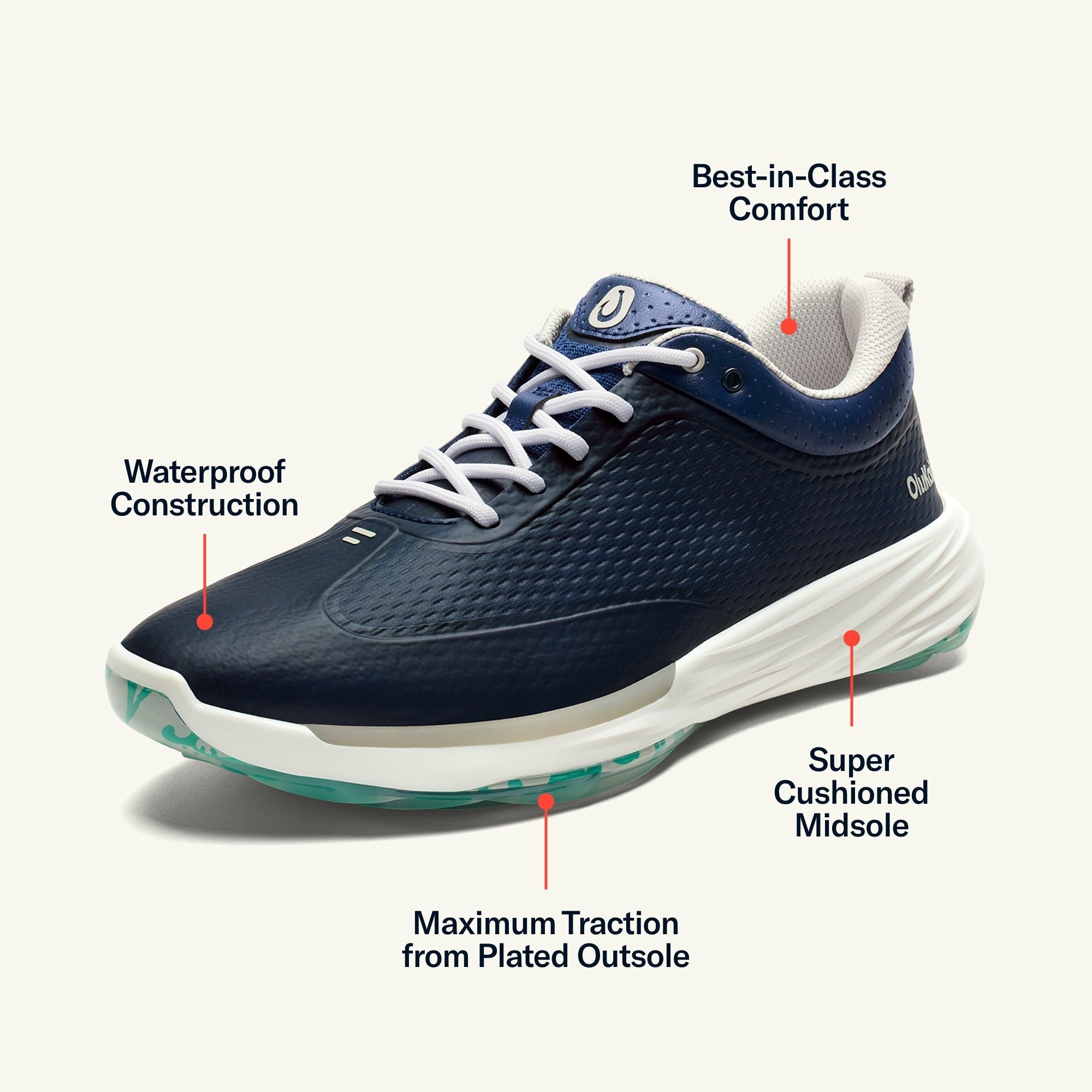 Mākena Waterproof Golf Shoes - Mood Indigo