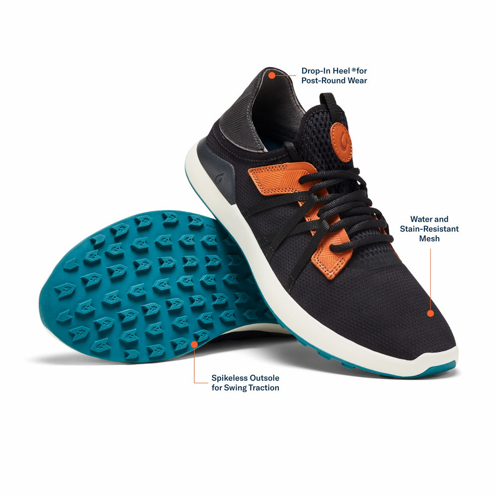 Manele Breathable Golf Shoes - Black / Dark Shadow