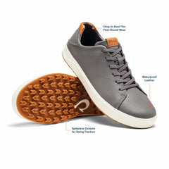 Wai‘alae Waterproof Leather Golf Shoes - Stone