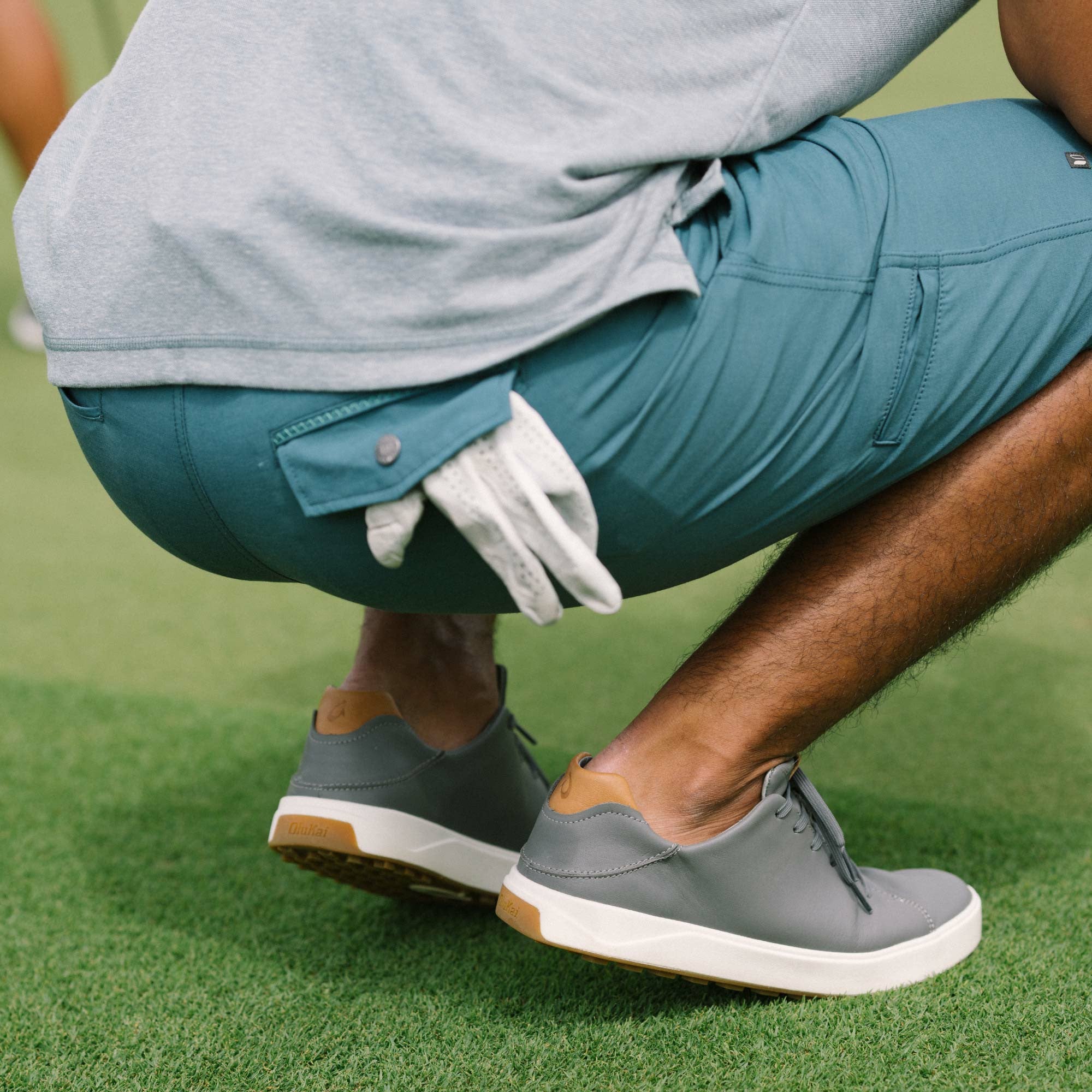 Wai‘alae Waterproof Leather Golf Shoes - Stone