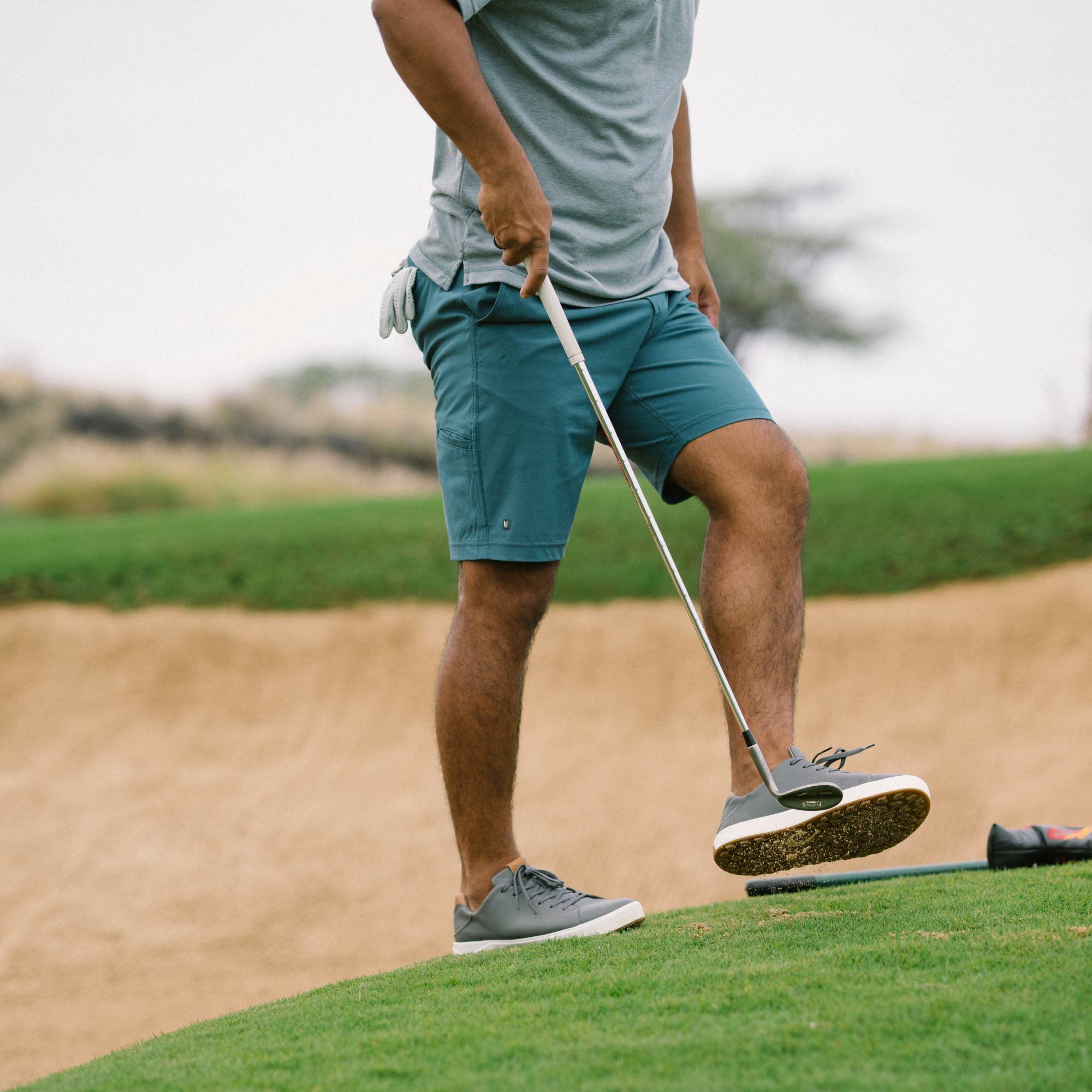 Wai‘alae Waterproof Leather Golf Shoes - Stone
