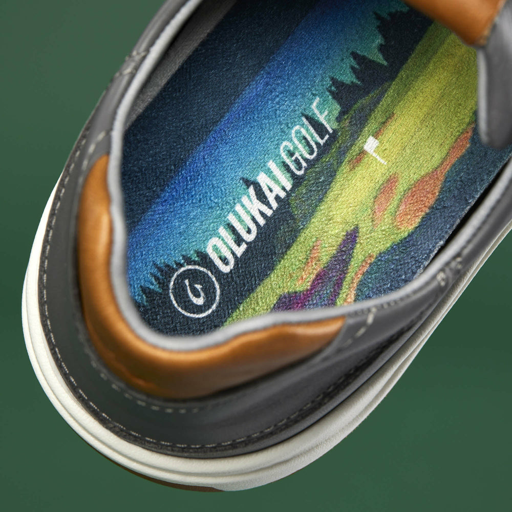 Wai‘alae Waterproof Leather Golf Shoes - Stone