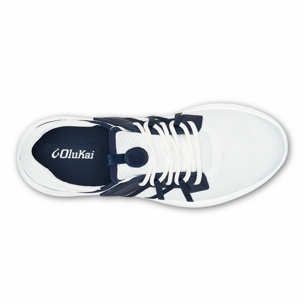 Manele Breathable Golf Shoes - Bright White / Mood Indigo