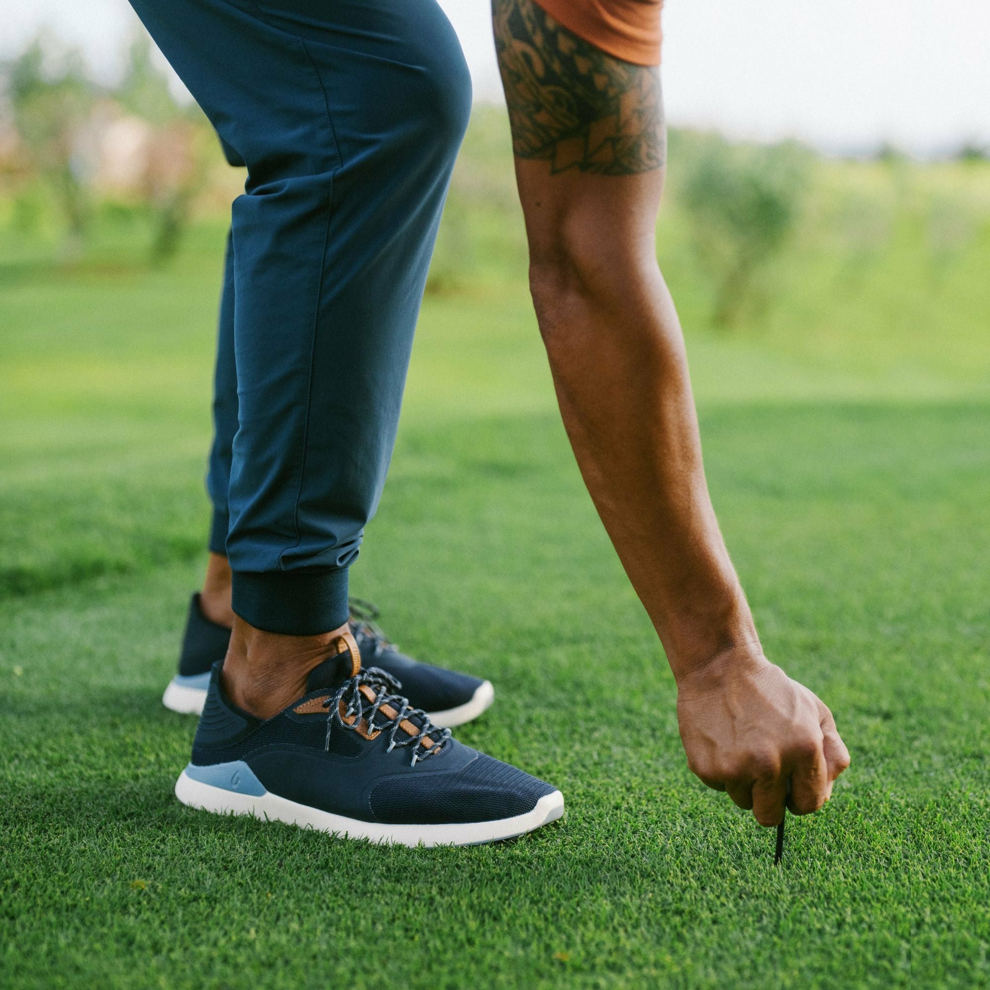 OluKai Kā‘anapali Golf Shoe - Trench Blue / Sea Ice