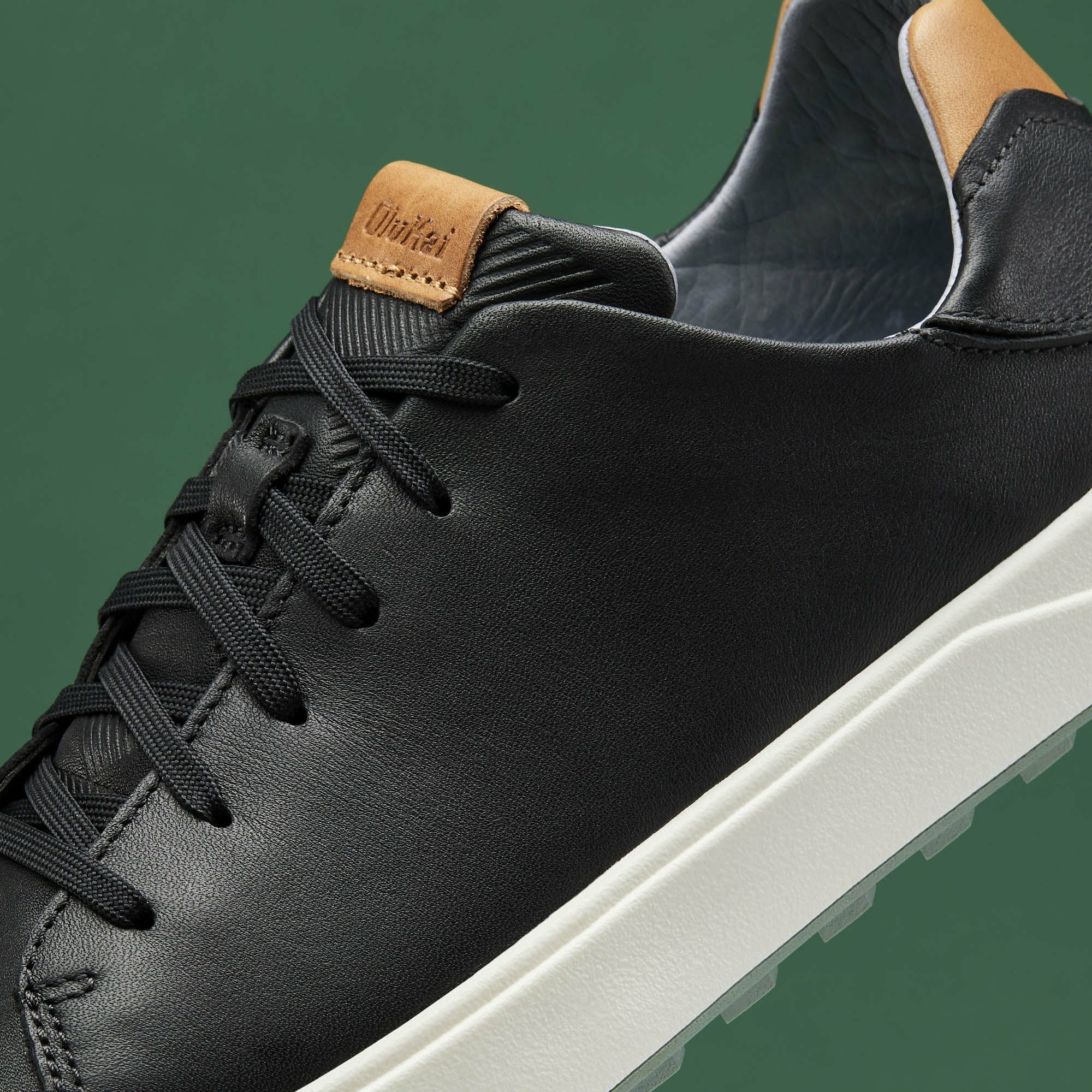 Wai‘alae Waterproof Leather Golf Shoes - Black