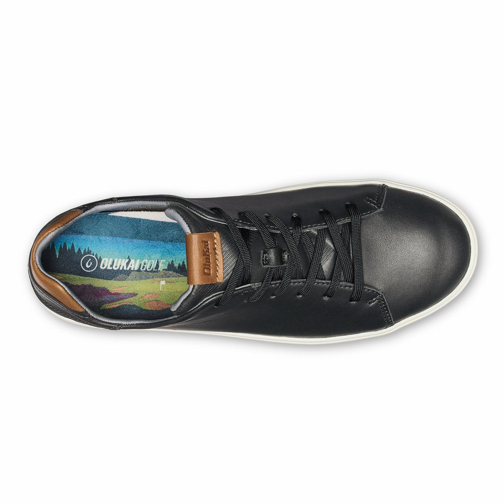 Wai‘alae Waterproof Leather Golf Shoes - Black