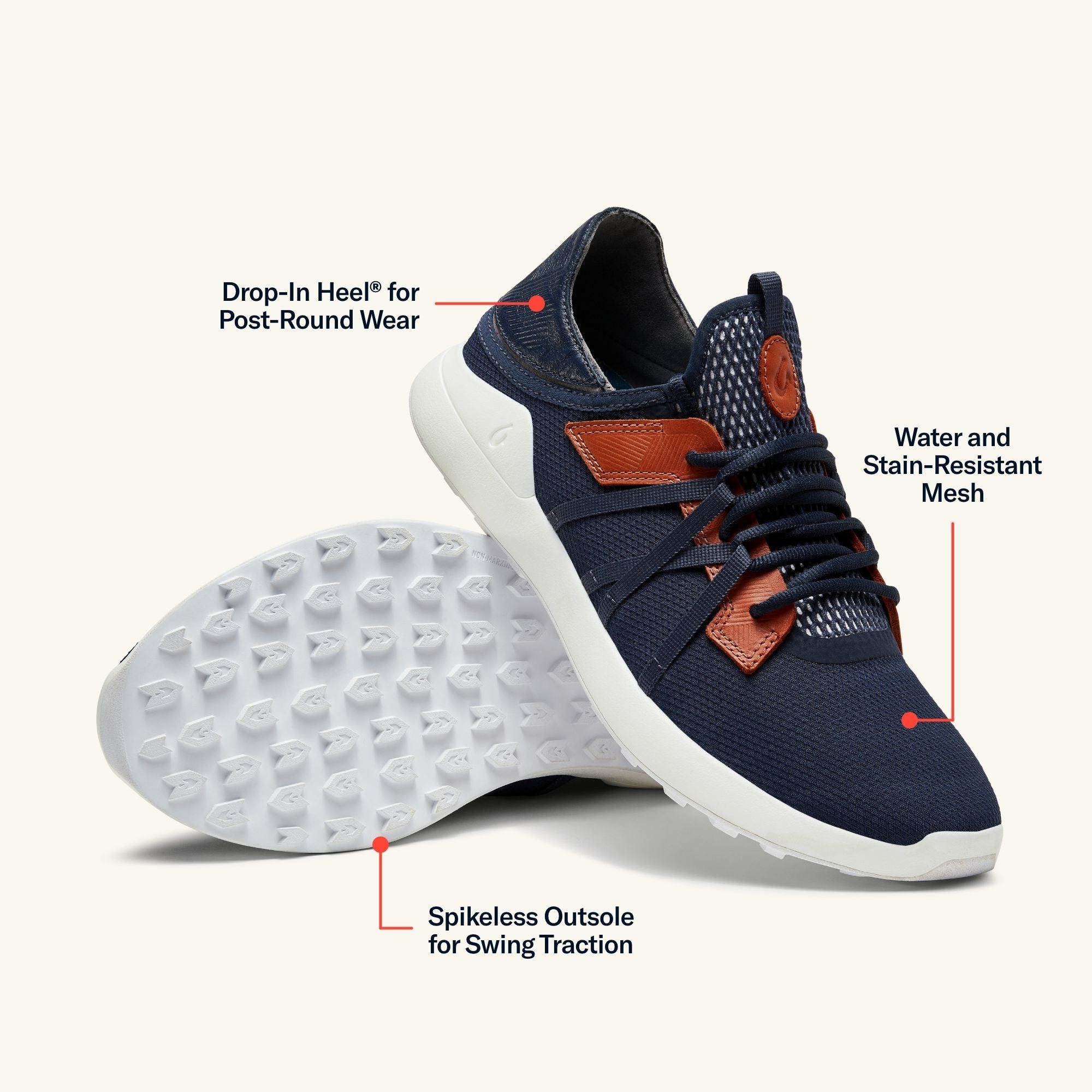 Manele Breathable Golf Shoes - Trench Blue