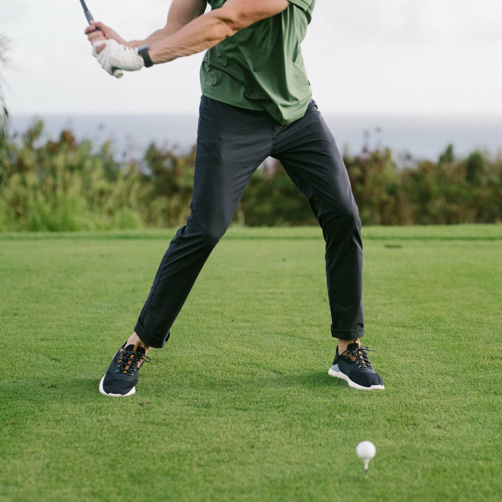 OluKai Kā‘anapali Golf Shoe - Pavement / Vintage Blue