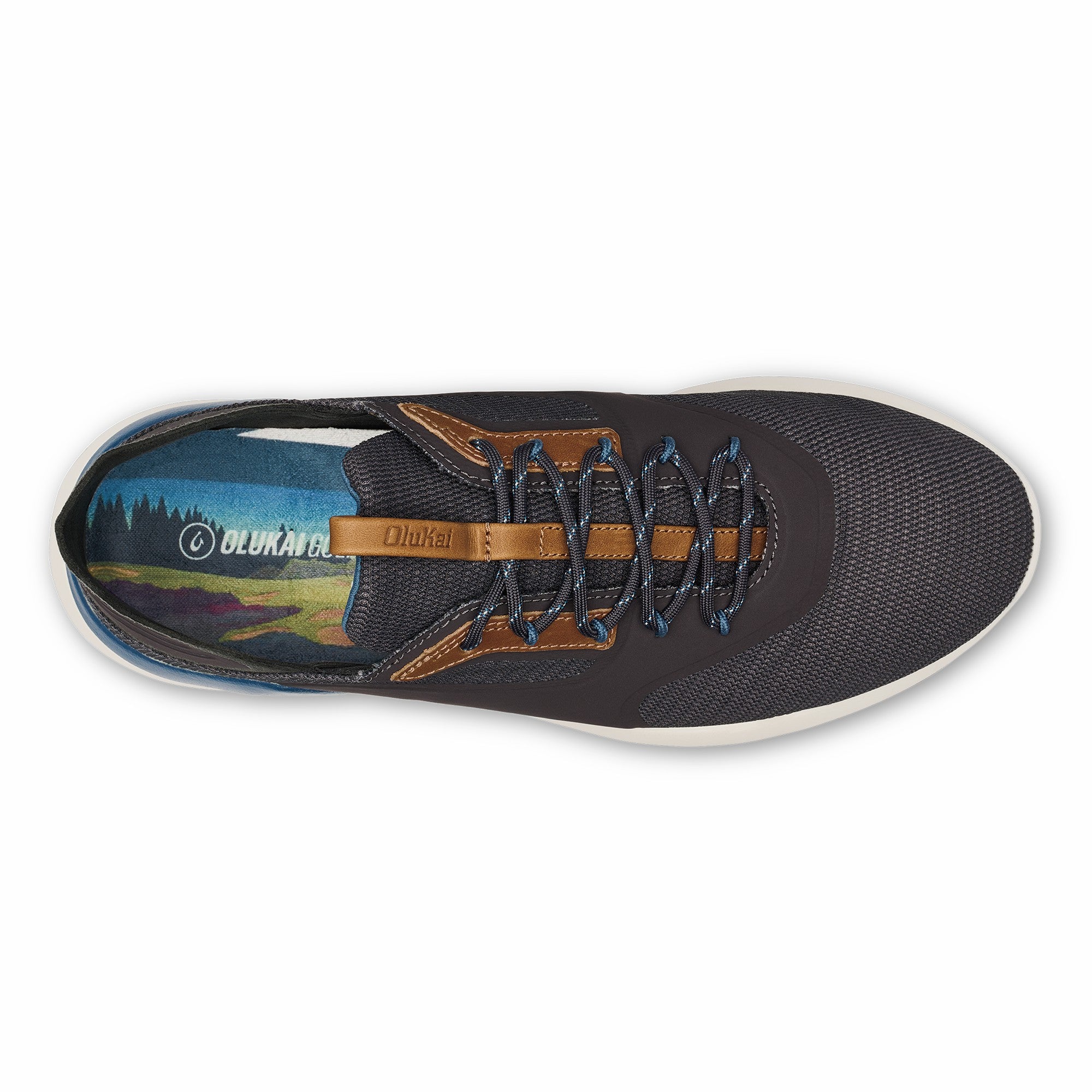 OluKai Kā‘anapali Golf Shoe - Pavement / Vintage Blue