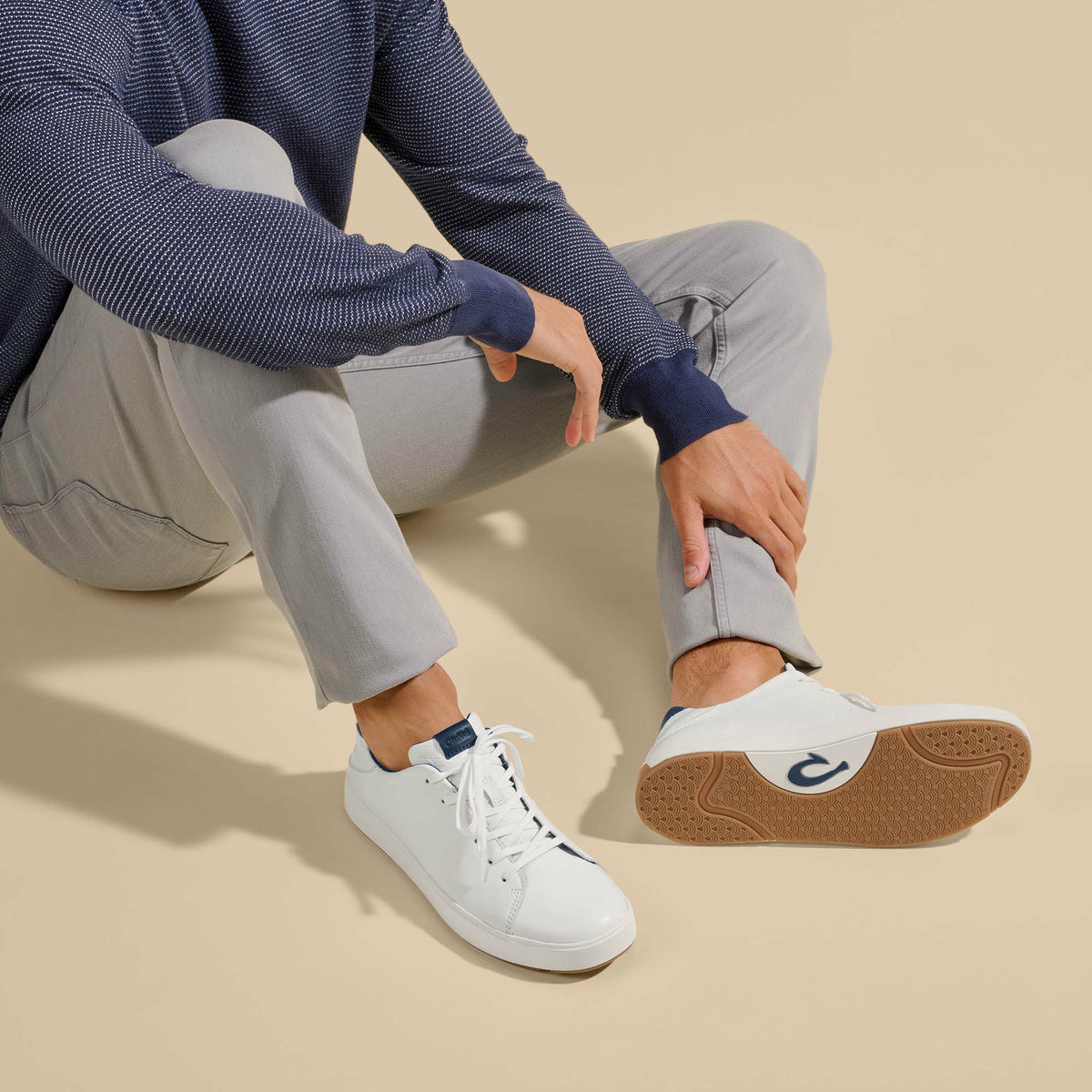 Lae‘ahi Lī ‘Ili Men's Sneakers - Bright White / Trench Blue