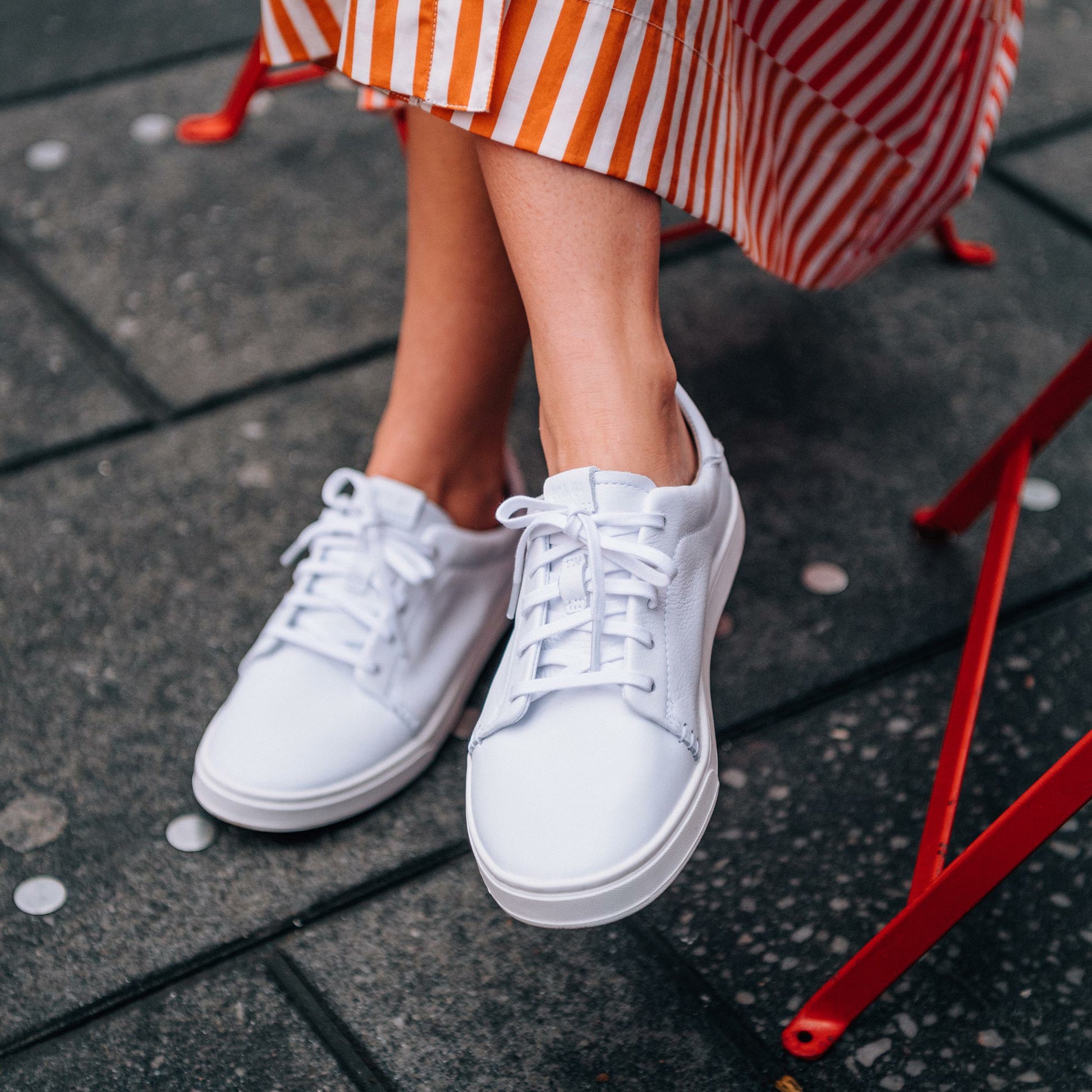 Pehuea Lī ‘Ili Women's Leather Sneakers - White