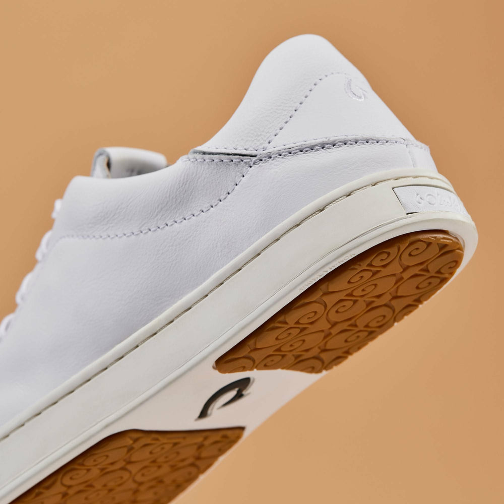 Pehuea Lī ‘Ili Women's Leather Sneakers - White