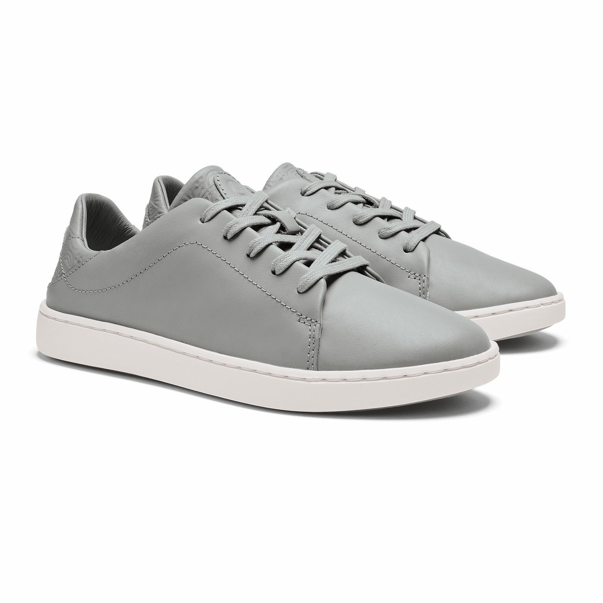 Pehuea Lī ‘Ili Women's Leather Sneakers - Ash