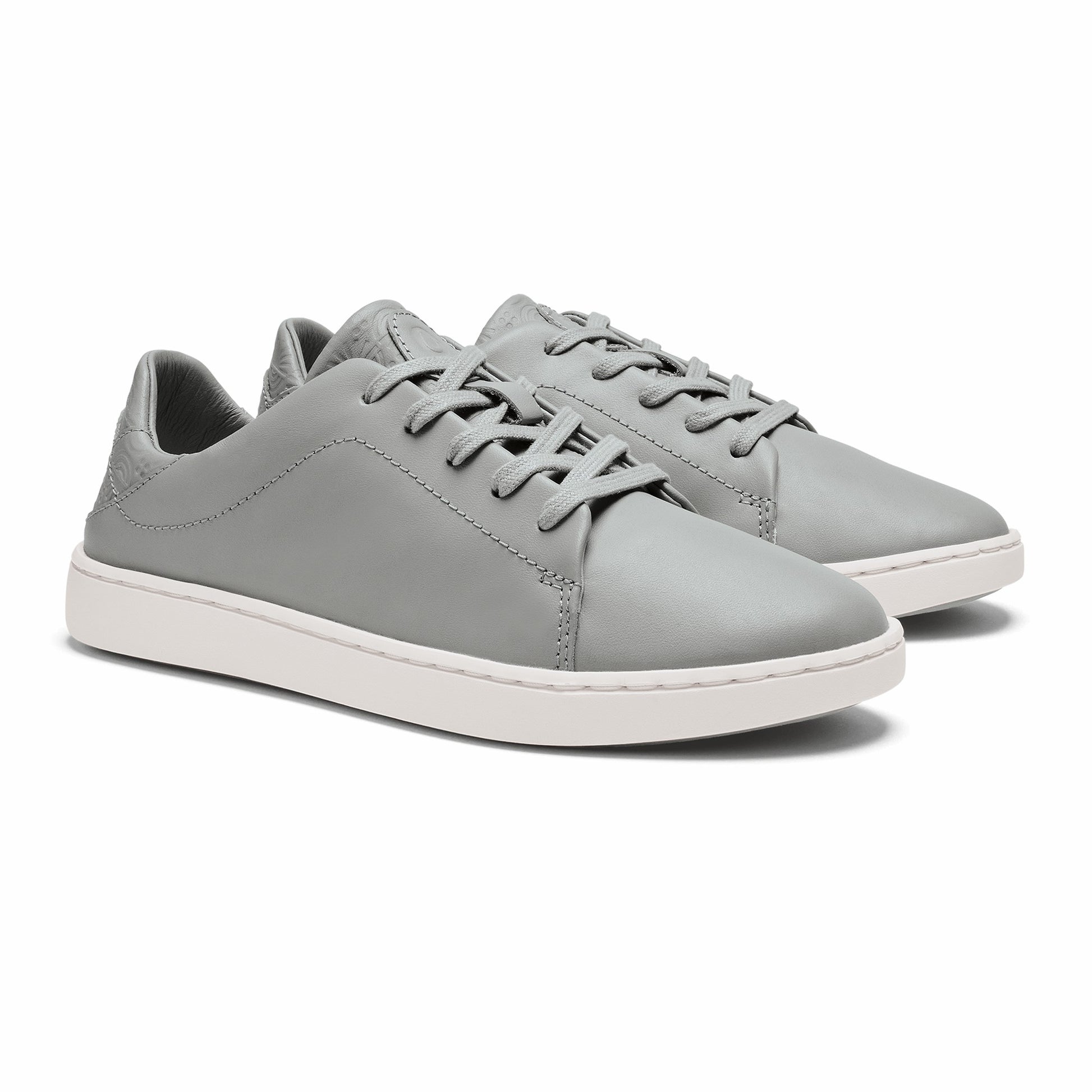 Pehuea Lī ‘Ili Women's Leather Sneakers - Ash
