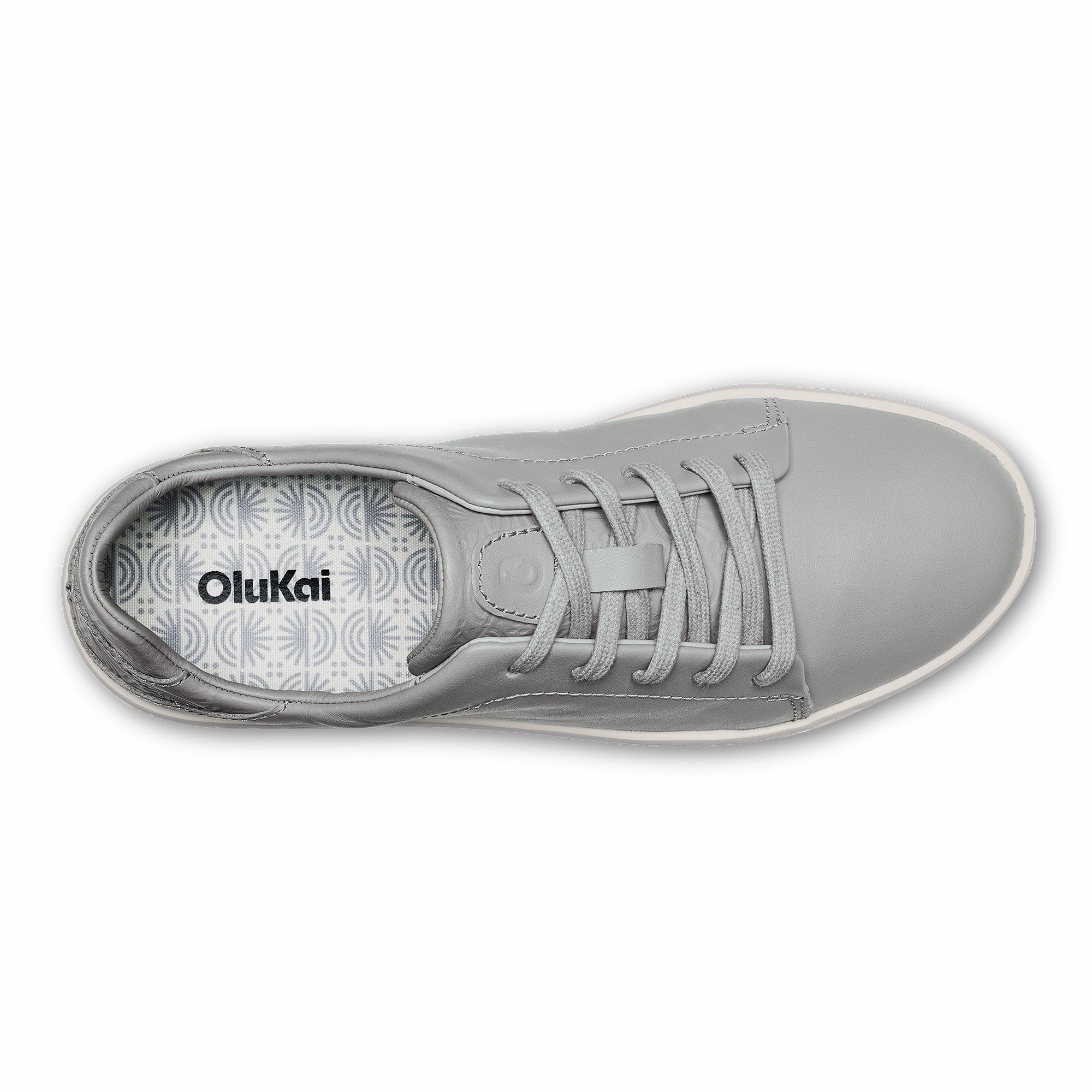 Pehuea Lī ‘Ili Women's Leather Sneakers - Ash