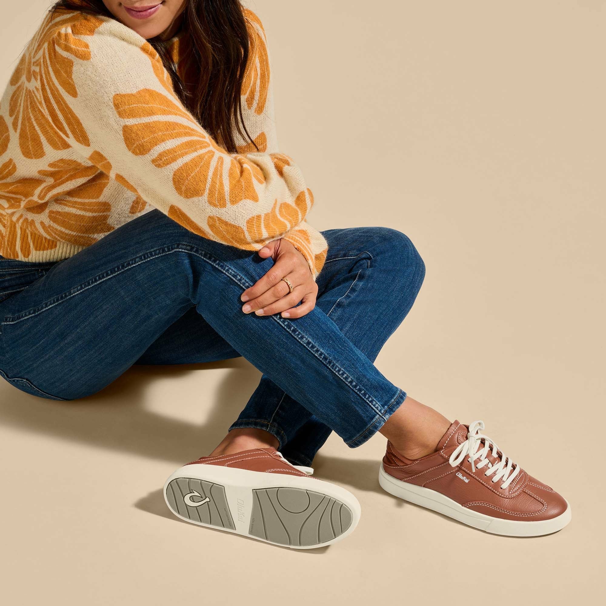 Hā‘upu Leather Sneakers - Fox