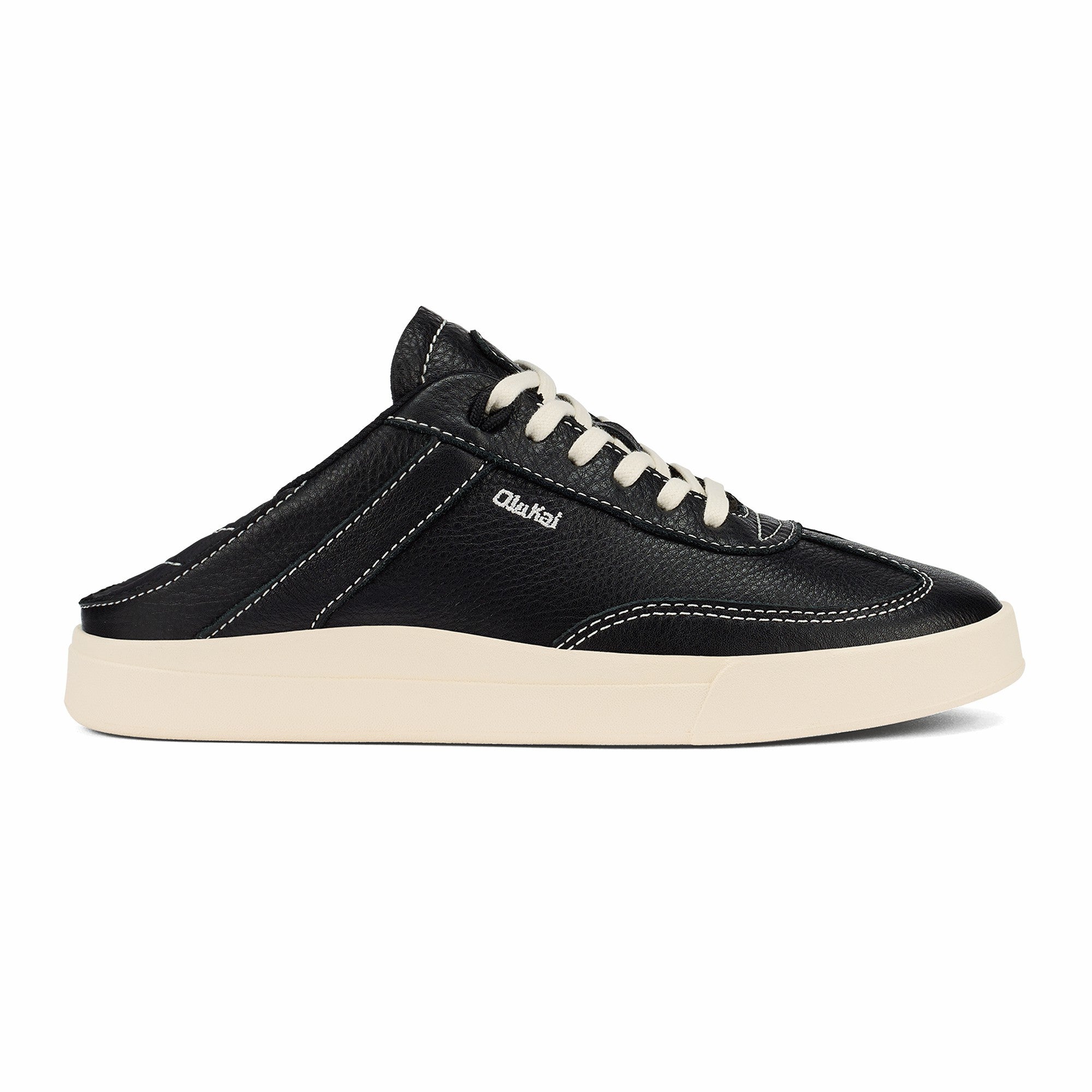 Hā‘upu Leather Sneakers - Onyx