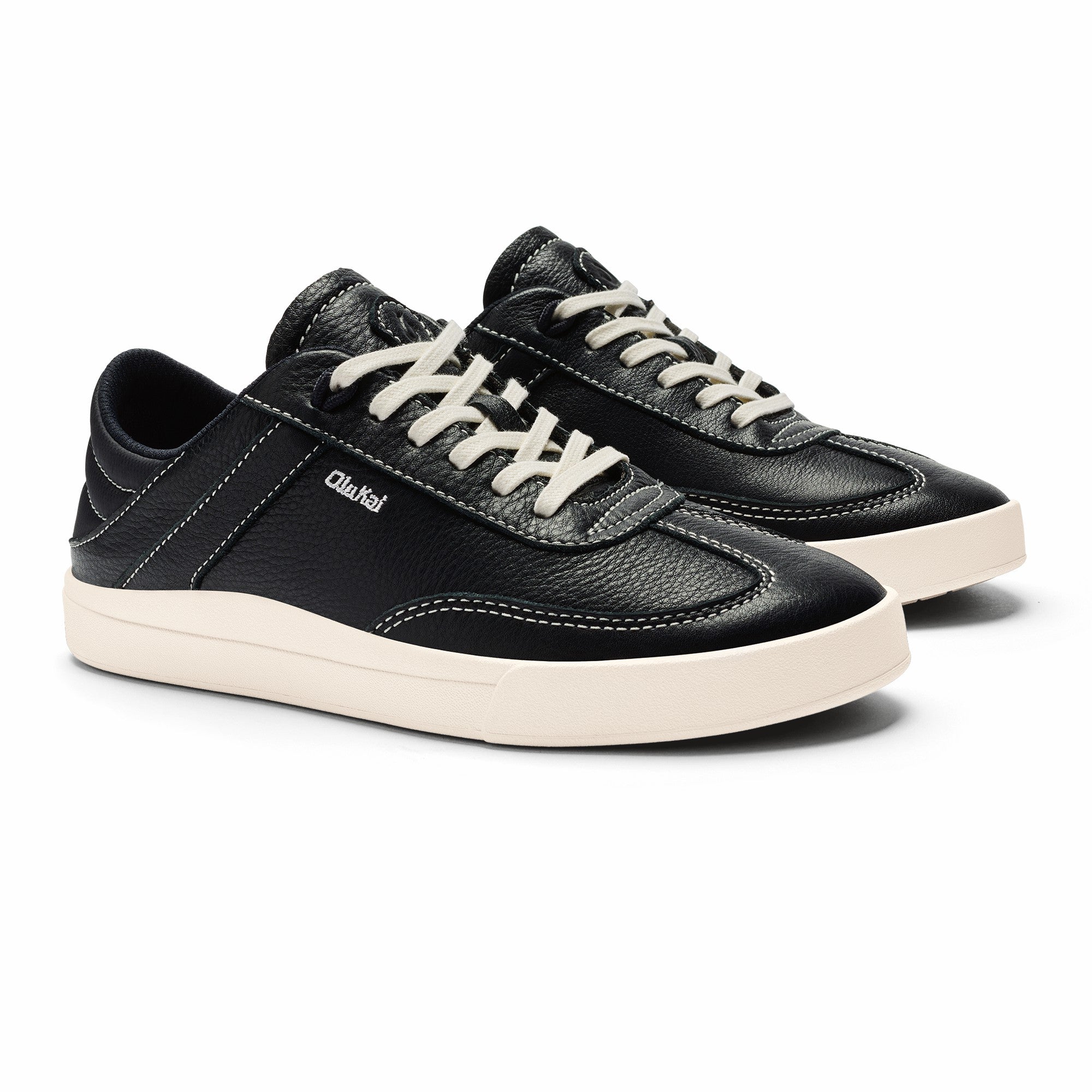 Hā‘upu Leather Sneakers - Onyx
