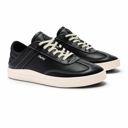 Hā‘upu Leather Sneakers - Onyx