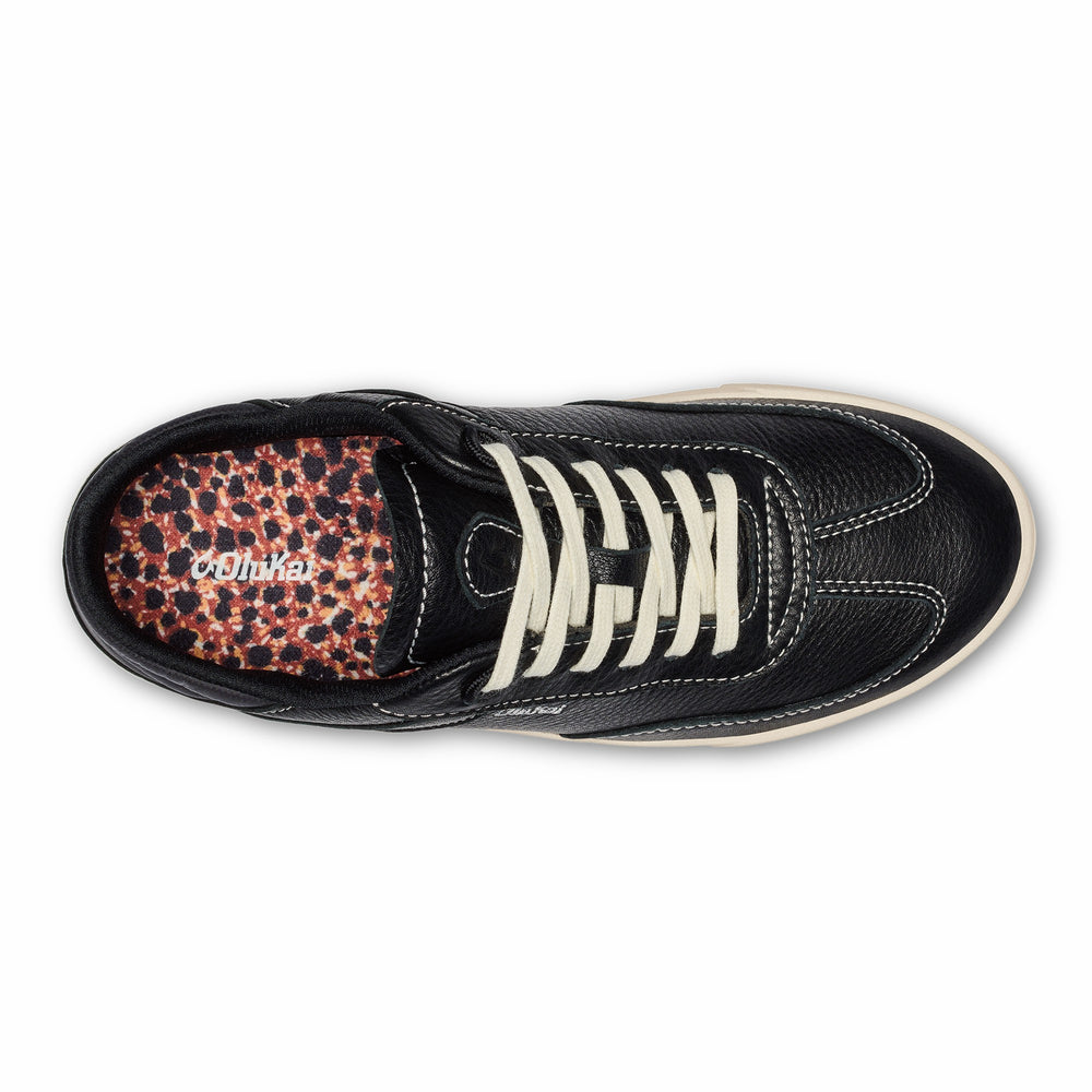 Hā‘upu Leather Sneakers - Onyx