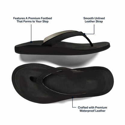 Southshore Waterproof Leather Sandals - Lava Rock