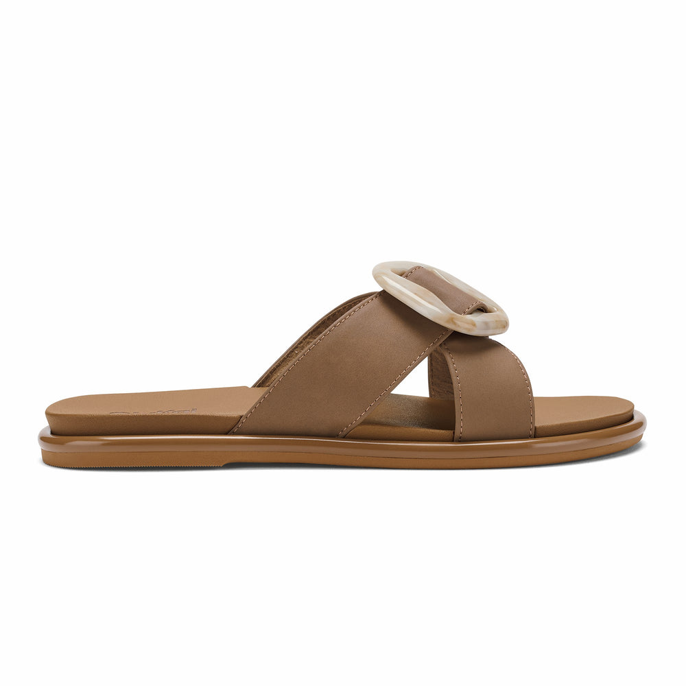 La‘i Slide Slide Beach Sandals - Tan